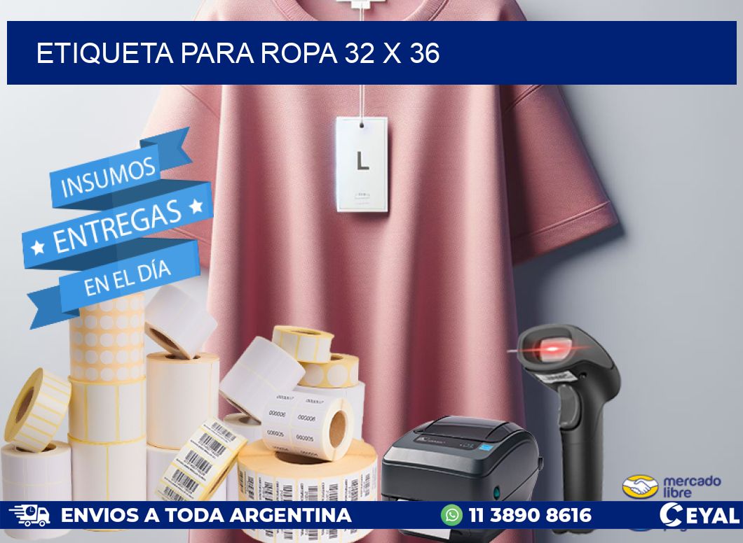 ETIQUETA PARA ROPA 32 x 36