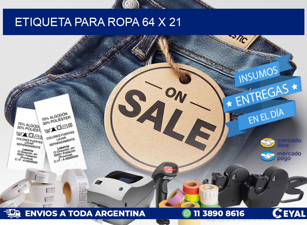 ETIQUETA PARA ROPA 64 x 21
