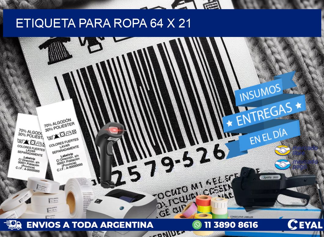 ETIQUETA PARA ROPA 64 x 21
