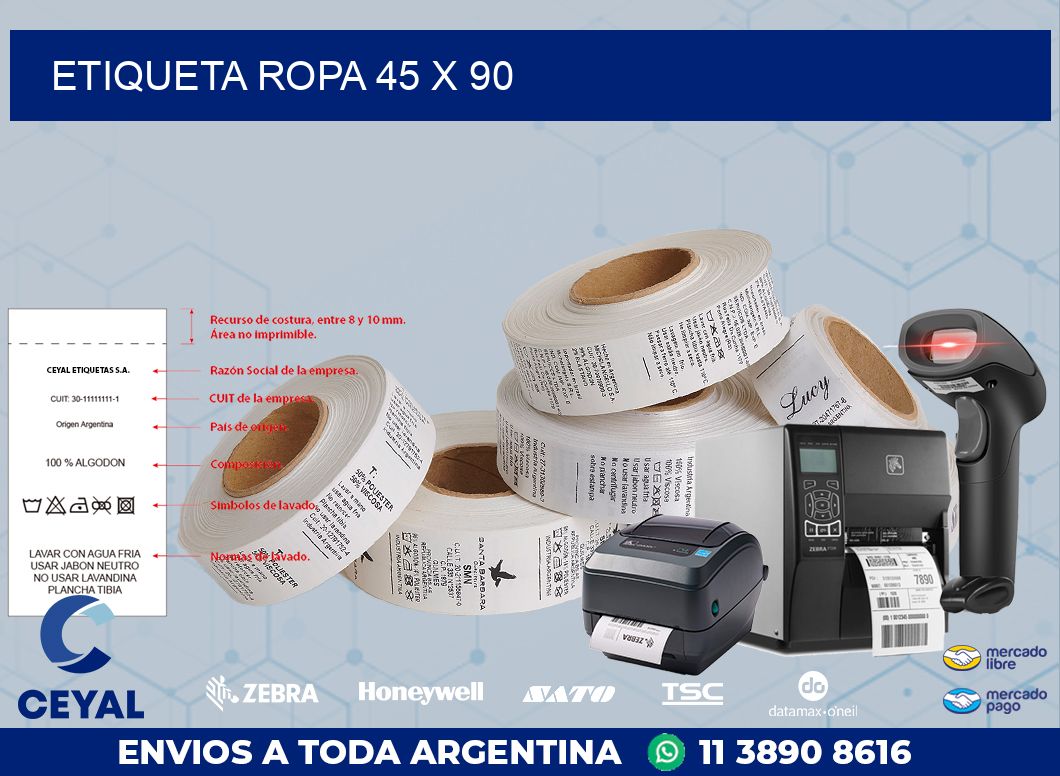 ETIQUETA ROPA 45 x 90