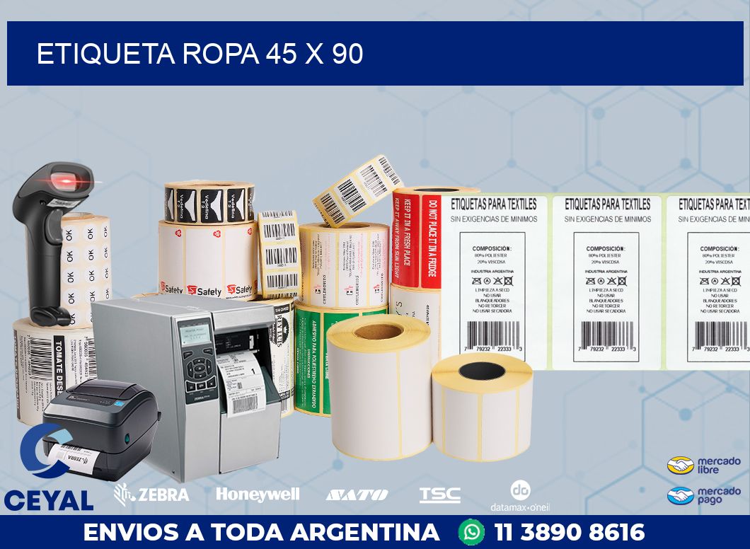 ETIQUETA ROPA 45 x 90