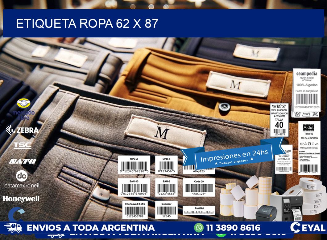 ETIQUETA ROPA 62 x 87