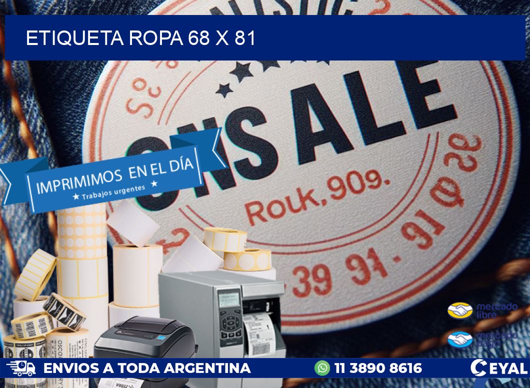 ETIQUETA ROPA 68 x 81