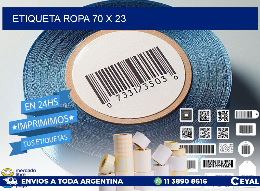 ETIQUETA ROPA 70 x 23