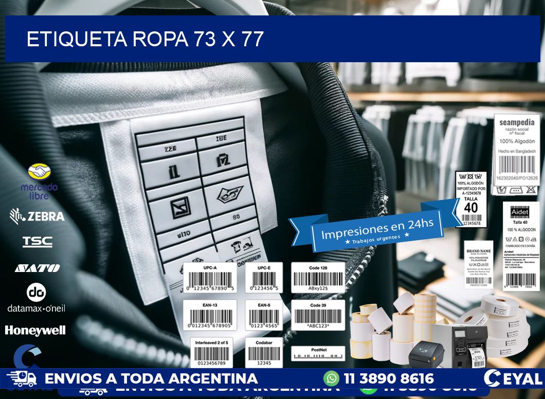 ETIQUETA ROPA 73 x 77