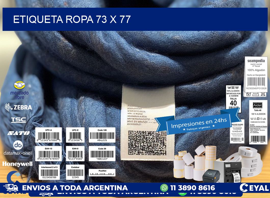 ETIQUETA ROPA 73 x 77