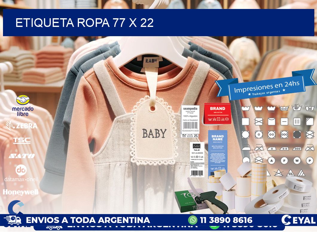 ETIQUETA ROPA 77 x 22