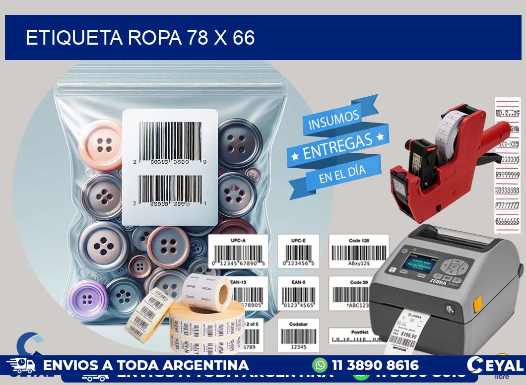 ETIQUETA ROPA 78 x 66