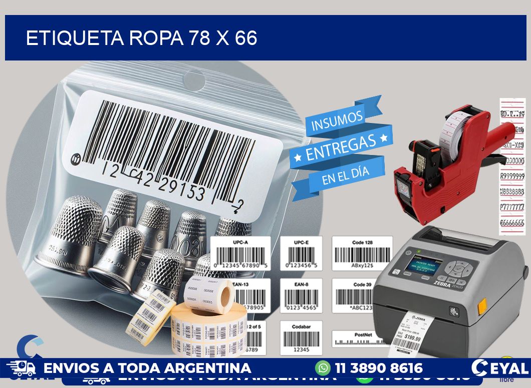 ETIQUETA ROPA 78 x 66