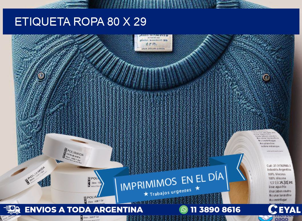 ETIQUETA ROPA 80 x 29