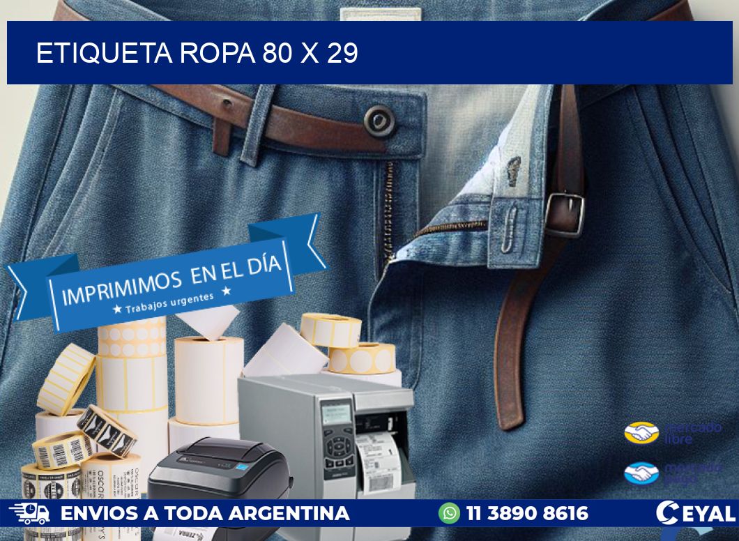 ETIQUETA ROPA 80 x 29