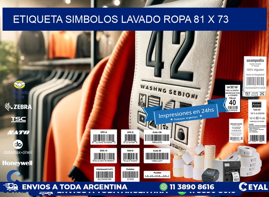 ETIQUETA SIMBOLOS LAVADO ROPA 81 x 73