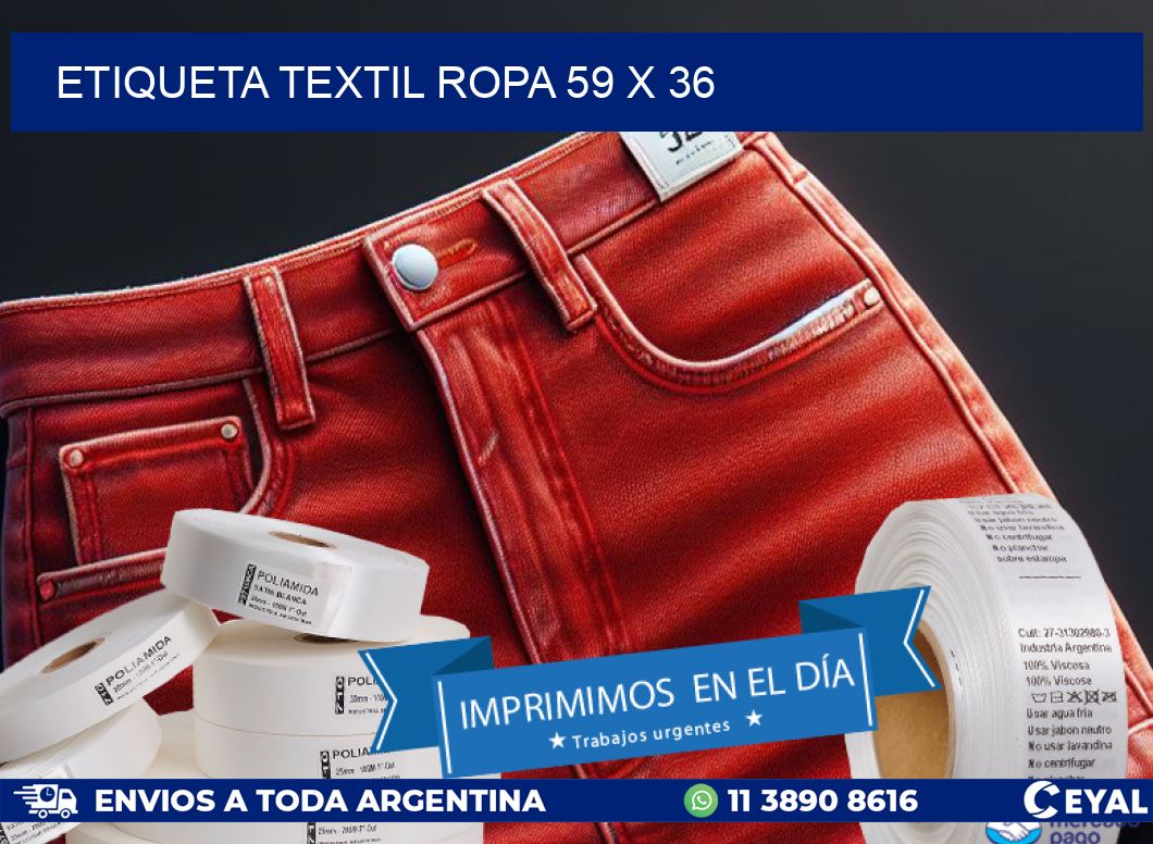 ETIQUETA TEXTIL ROPA 59 x 36