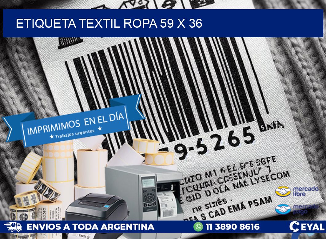 ETIQUETA TEXTIL ROPA 59 x 36