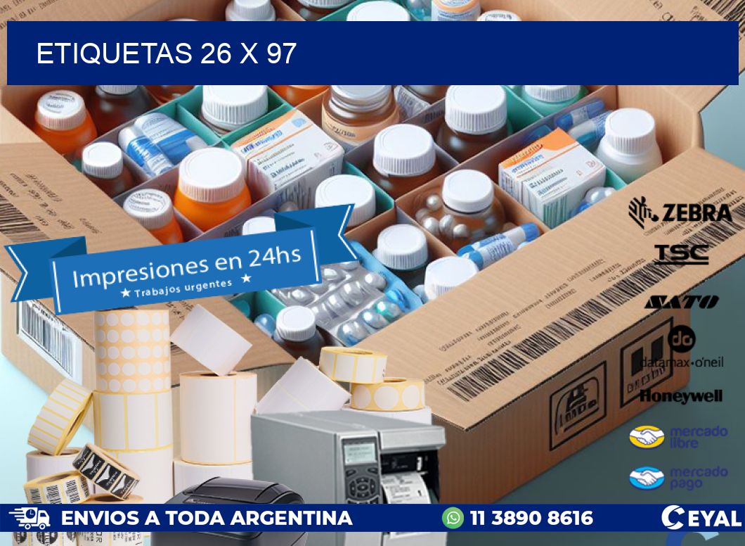 ETIQUETAS 26 x 97