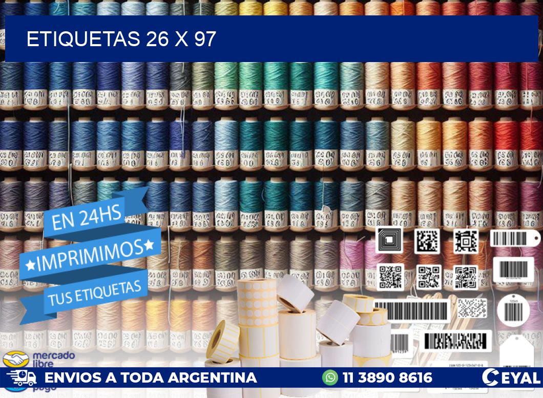 ETIQUETAS 26 x 97