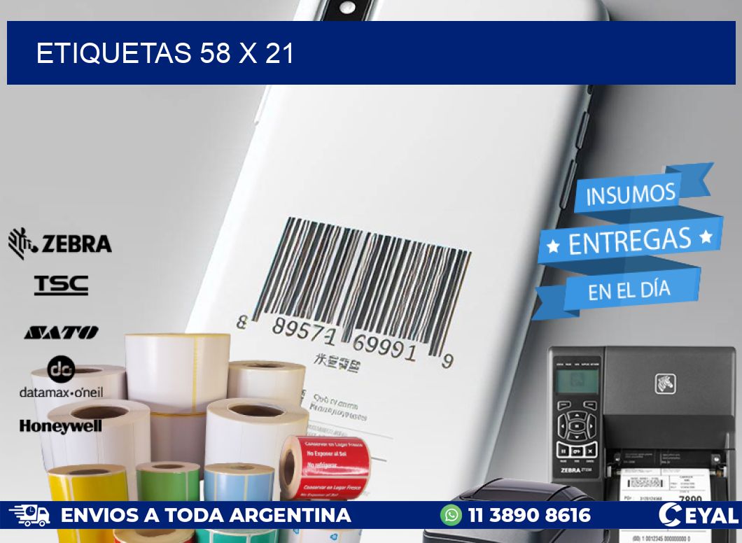 ETIQUETAS 58 x 21