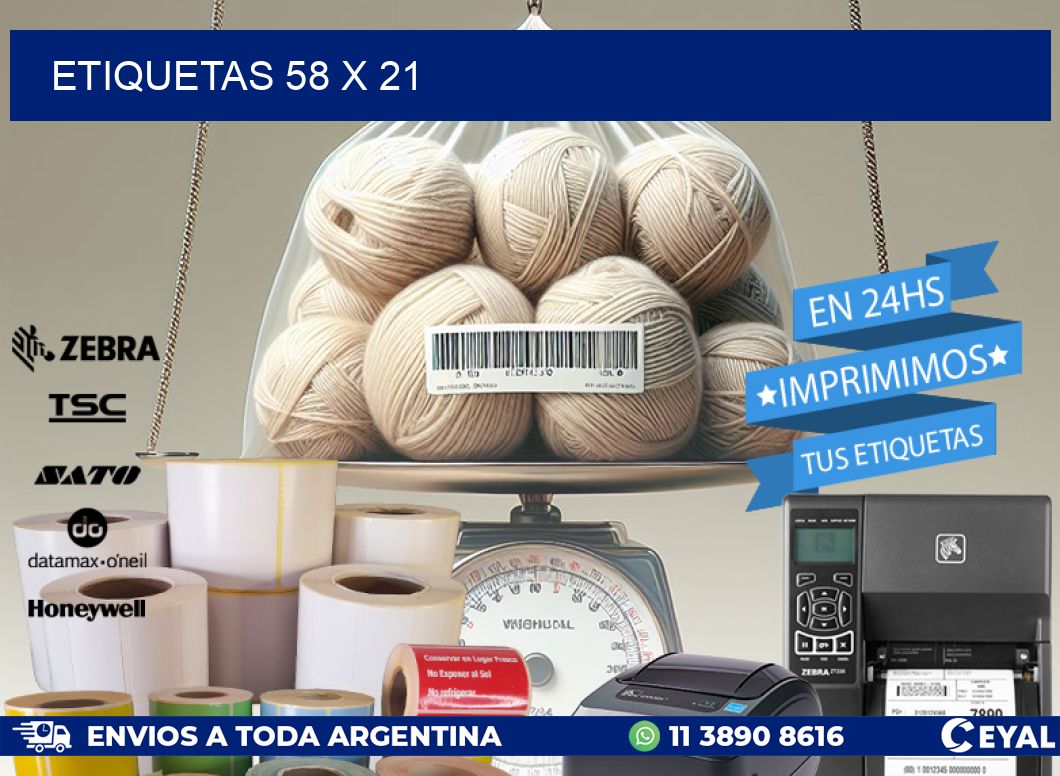 ETIQUETAS 58 x 21