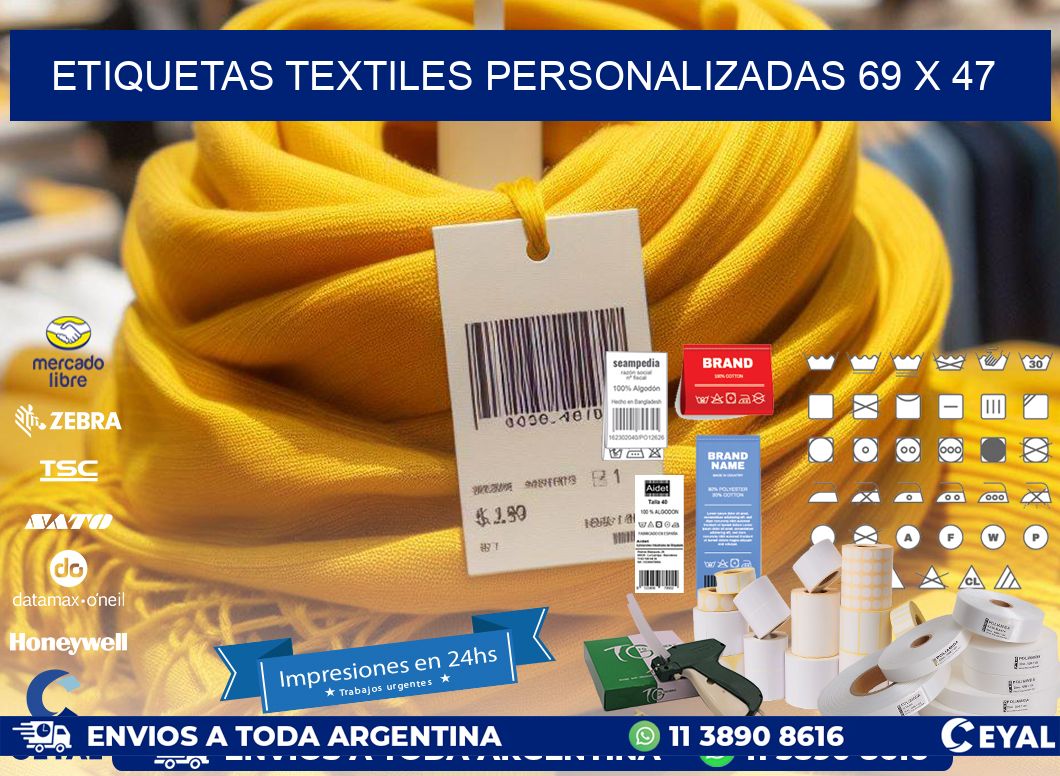 ETIQUETAS TEXTILES PERSONALIZADAS 69 x 47
