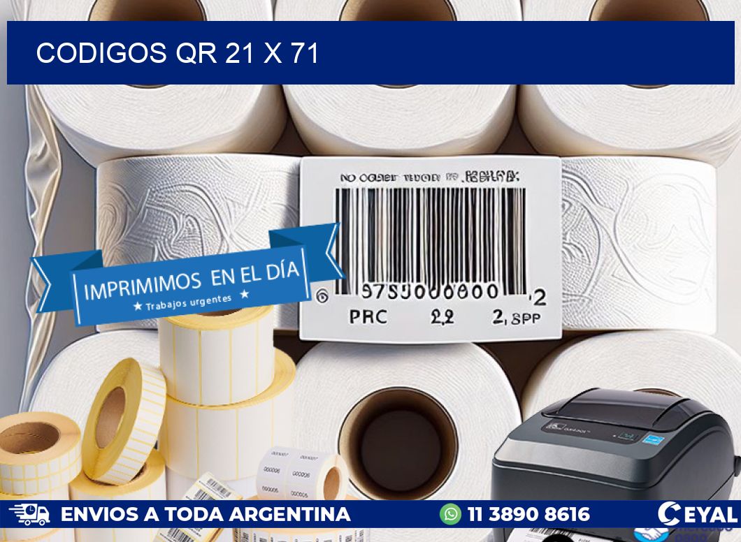 CODIGOS QR 21 x 71