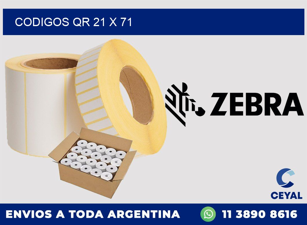 CODIGOS QR 21 x 71