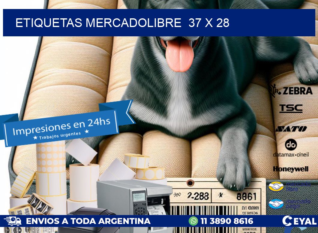 ETIQUETAS MERCADOLIBRE  37 x 28