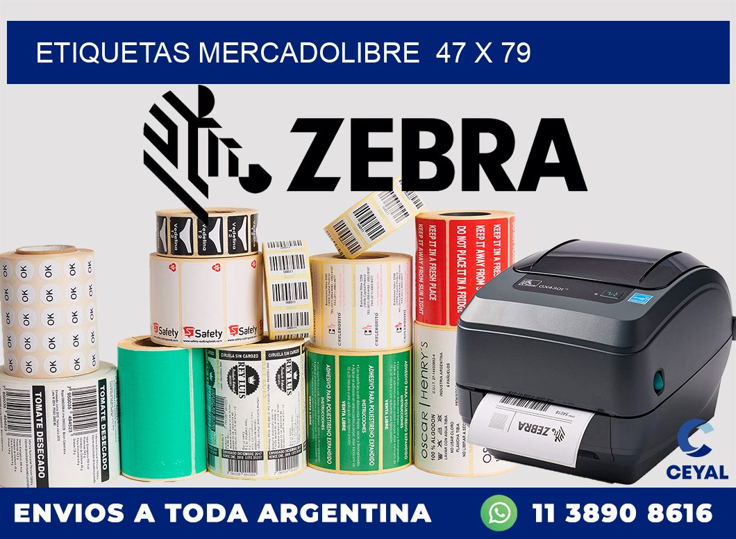 ETIQUETAS MERCADOLIBRE  47 x 79