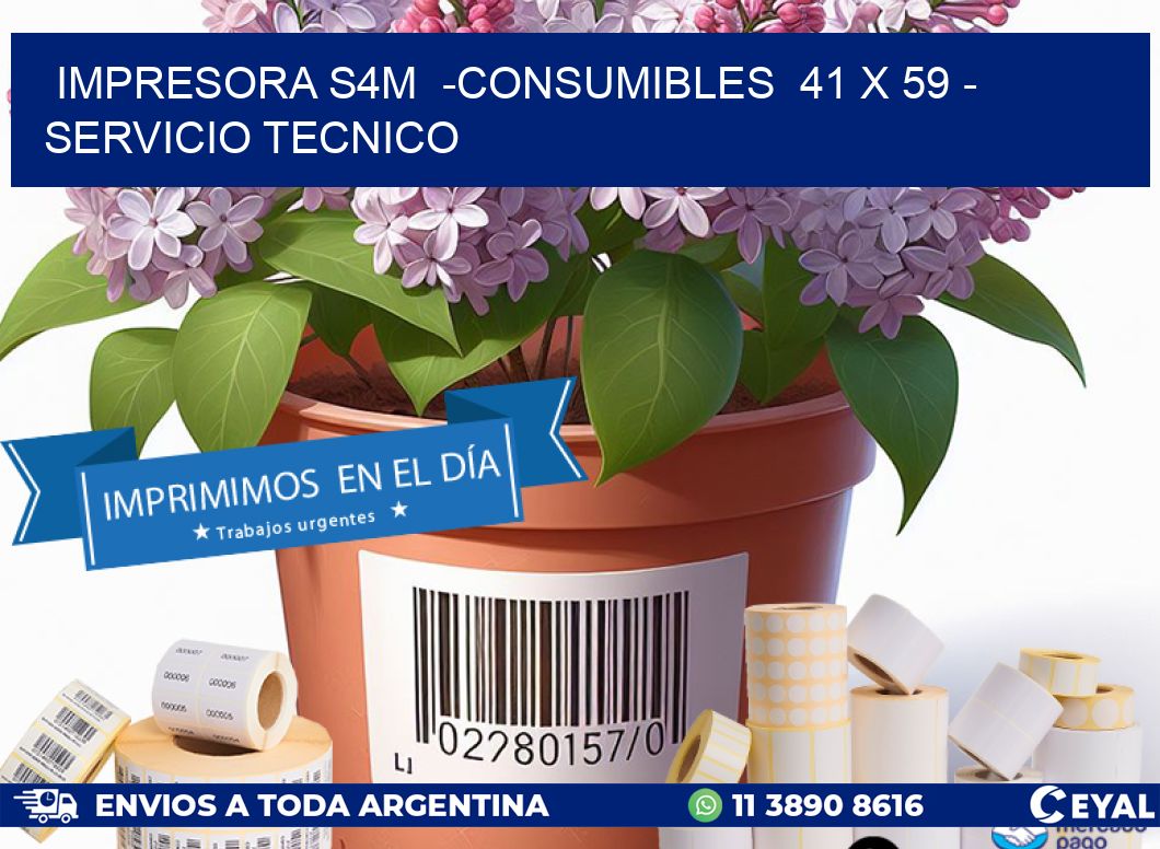 IMPRESORA S4M  -CONSUMIBLES  41 x 59 - SERVICIO TECNICO