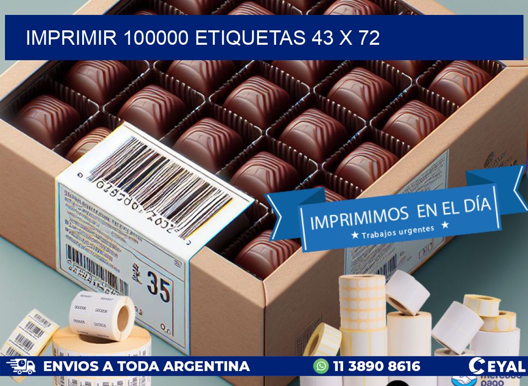 IMPRIMIR 100000 ETIQUETAS 43 x 72