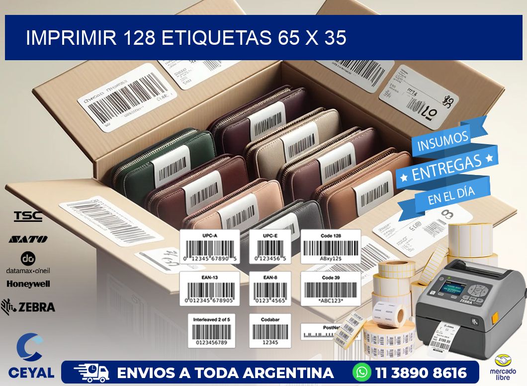 IMPRIMIR 128 ETIQUETAS 65 x 35