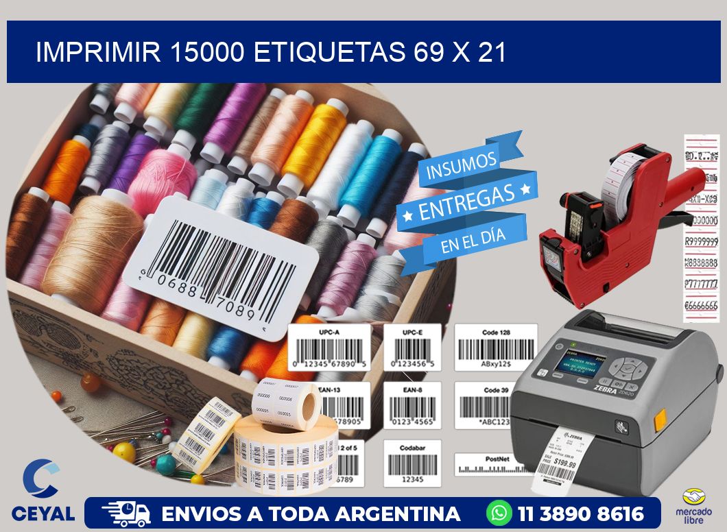 IMPRIMIR 15000 ETIQUETAS 69 x 21