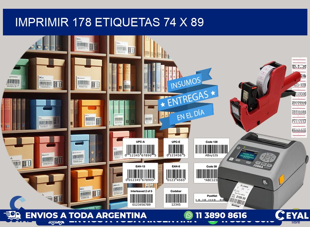 IMPRIMIR 178 ETIQUETAS 74 x 89