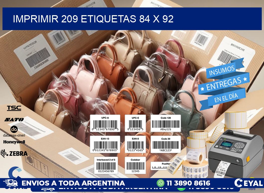 IMPRIMIR 209 ETIQUETAS 84 x 92