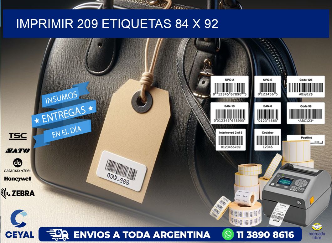 IMPRIMIR 209 ETIQUETAS 84 x 92