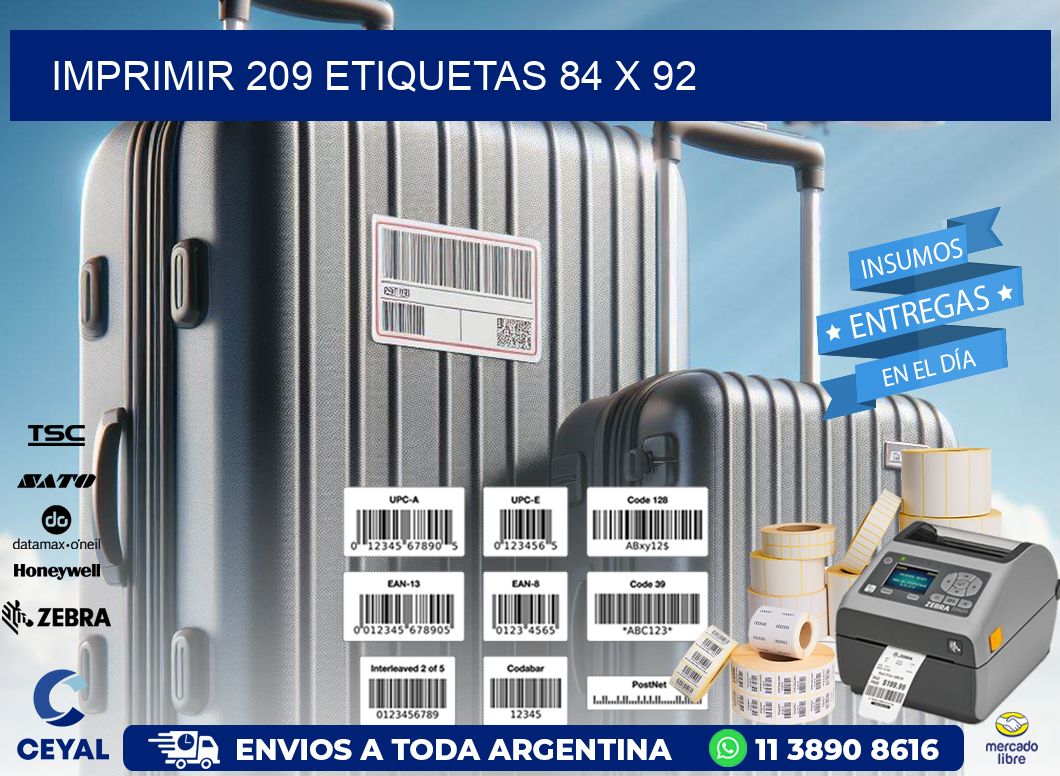 IMPRIMIR 209 ETIQUETAS 84 x 92