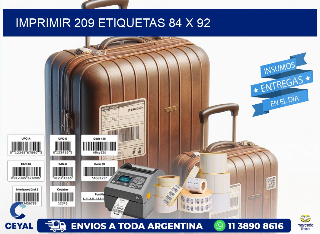 IMPRIMIR 209 ETIQUETAS 84 x 92