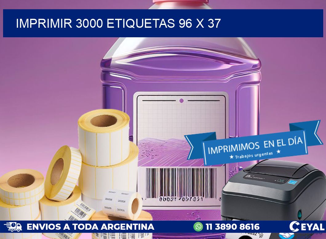 IMPRIMIR 3000 ETIQUETAS 96 x 37