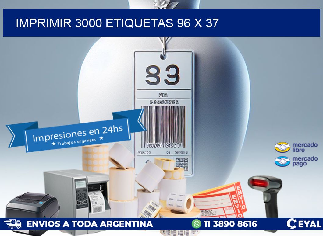 IMPRIMIR 3000 ETIQUETAS 96 x 37
