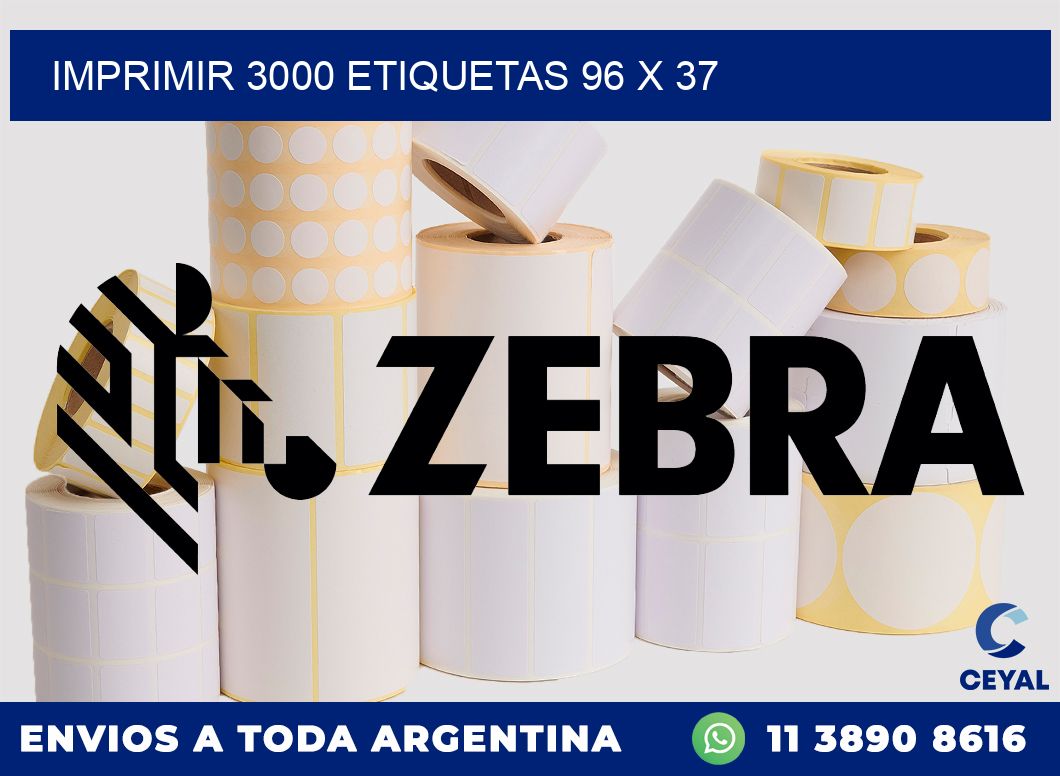 IMPRIMIR 3000 ETIQUETAS 96 x 37