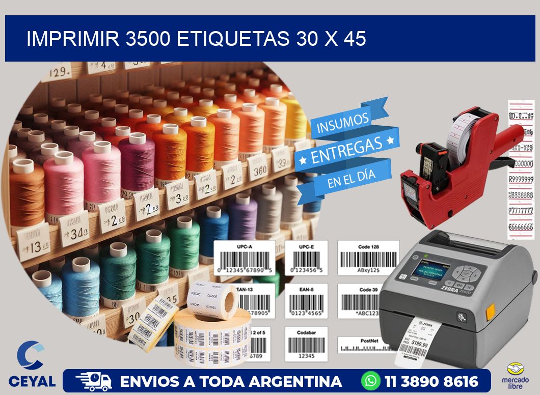 IMPRIMIR 3500 ETIQUETAS 30 x 45