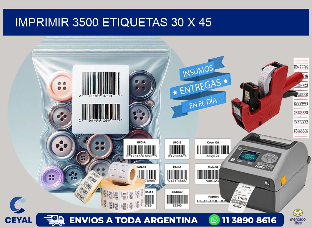 IMPRIMIR 3500 ETIQUETAS 30 x 45