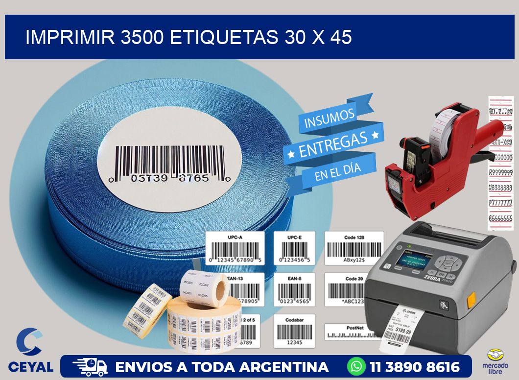 IMPRIMIR 3500 ETIQUETAS 30 x 45