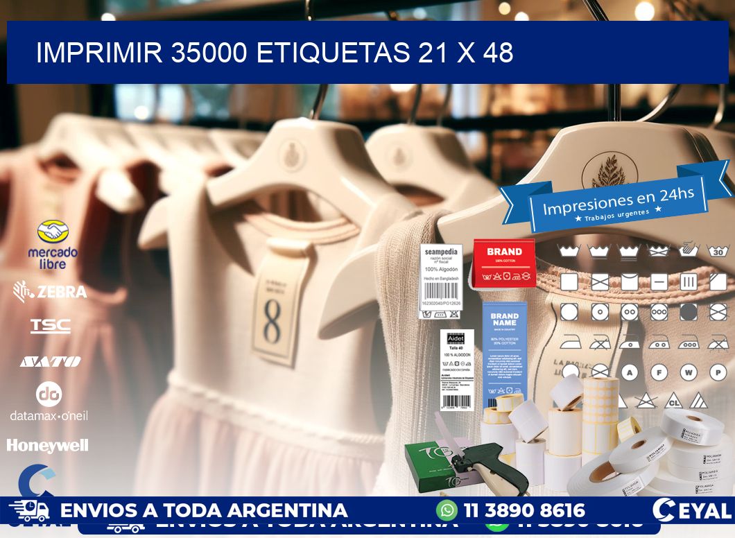 IMPRIMIR 35000 ETIQUETAS 21 x 48