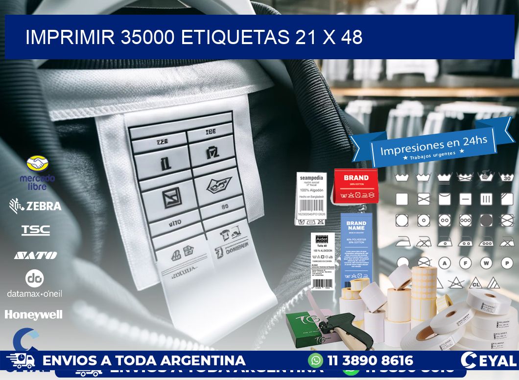 IMPRIMIR 35000 ETIQUETAS 21 x 48