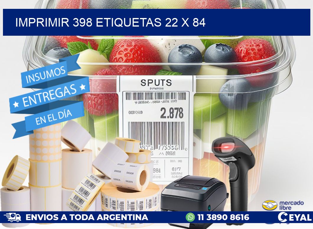 IMPRIMIR 398 ETIQUETAS 22 x 84