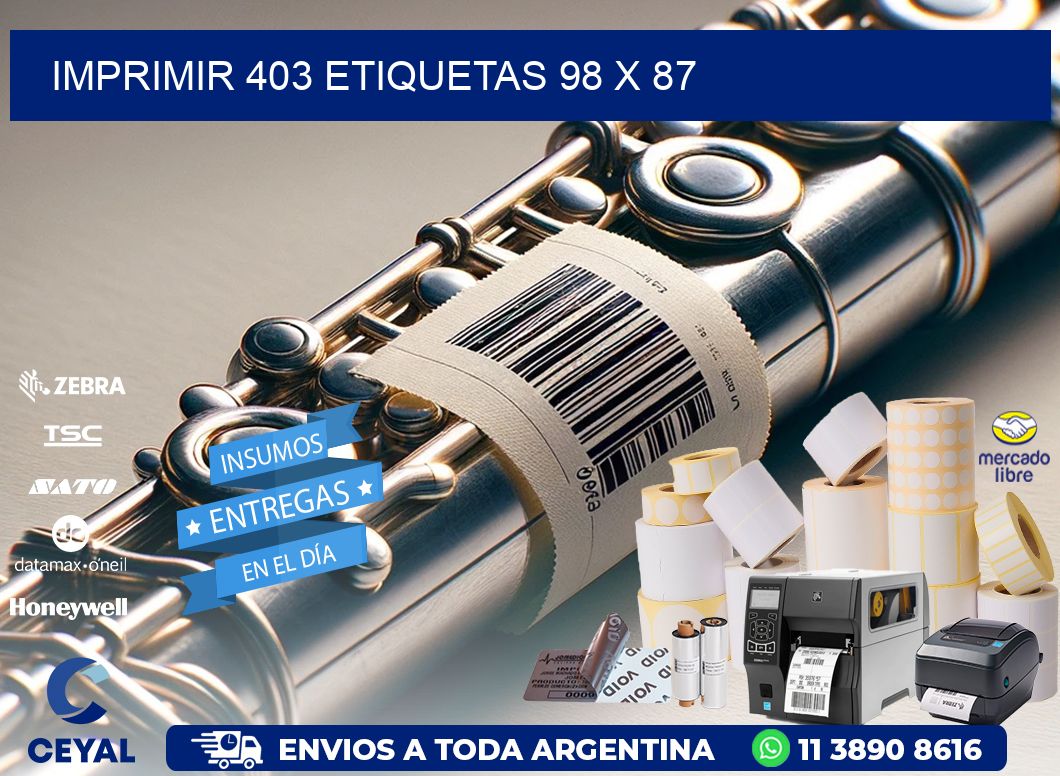 IMPRIMIR 403 ETIQUETAS 98 x 87
