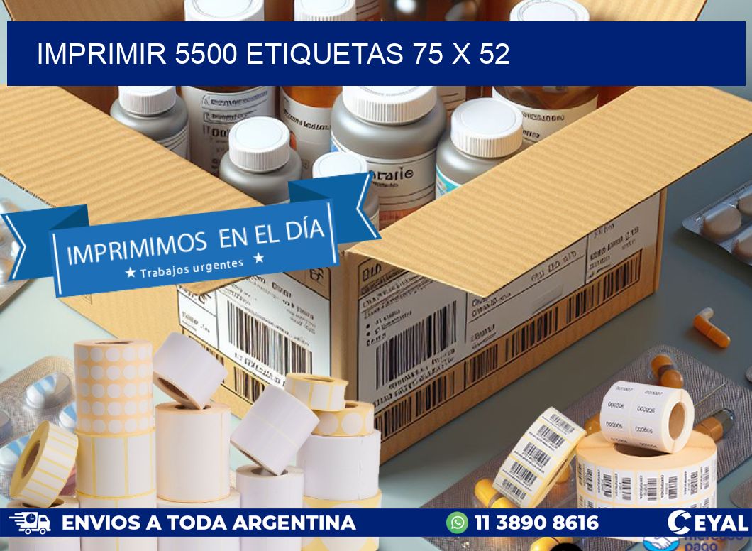 IMPRIMIR 5500 ETIQUETAS 75 x 52