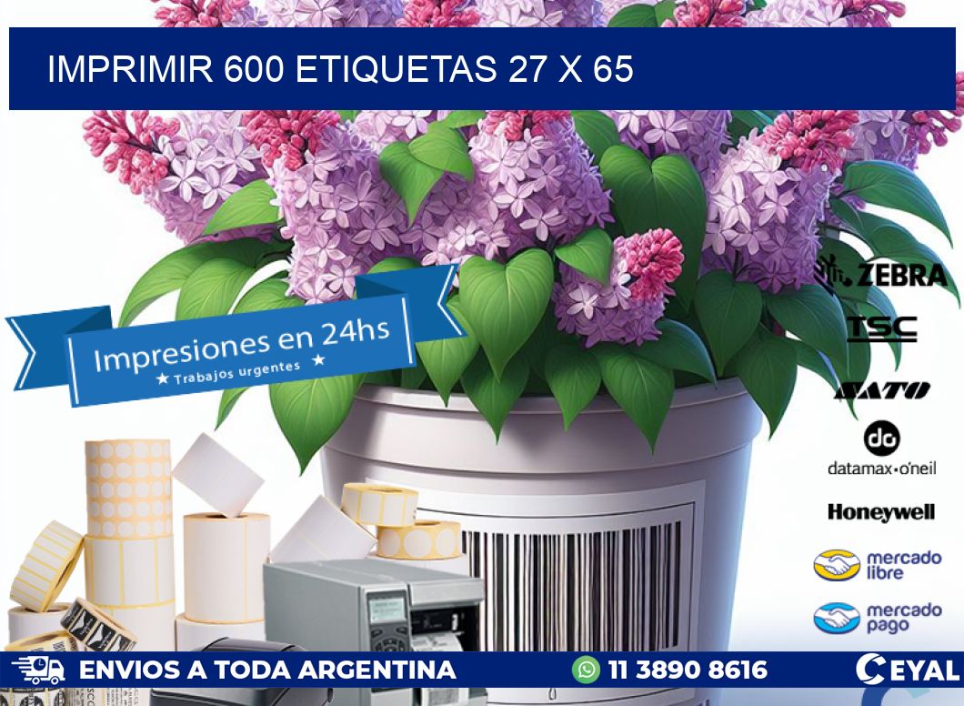 IMPRIMIR 600 ETIQUETAS 27 x 65