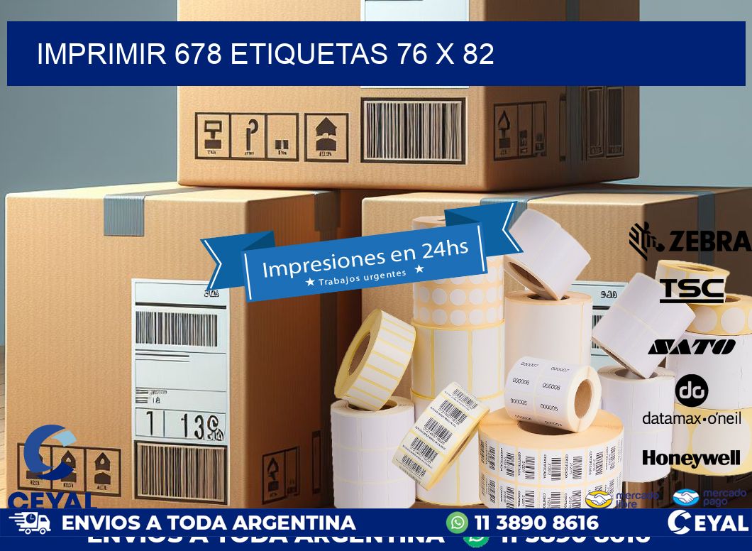 IMPRIMIR 678 ETIQUETAS 76 x 82