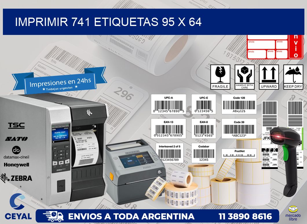 IMPRIMIR 741 ETIQUETAS 95 x 64